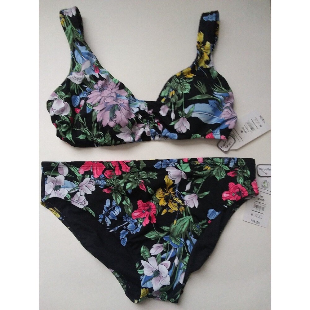 NWT Time and Tru Two Piece Bikini Swimwear Size Medium 8-10